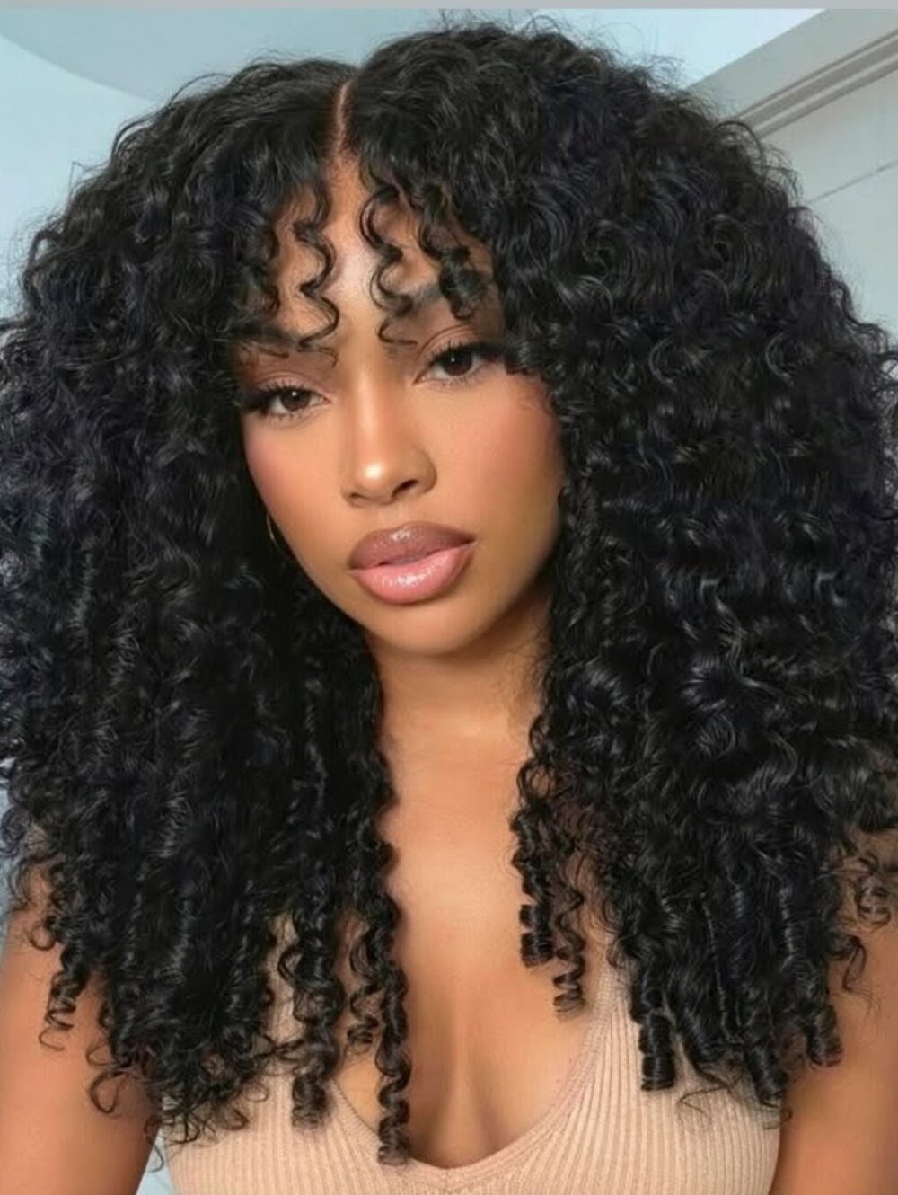 Glueless curly Wig